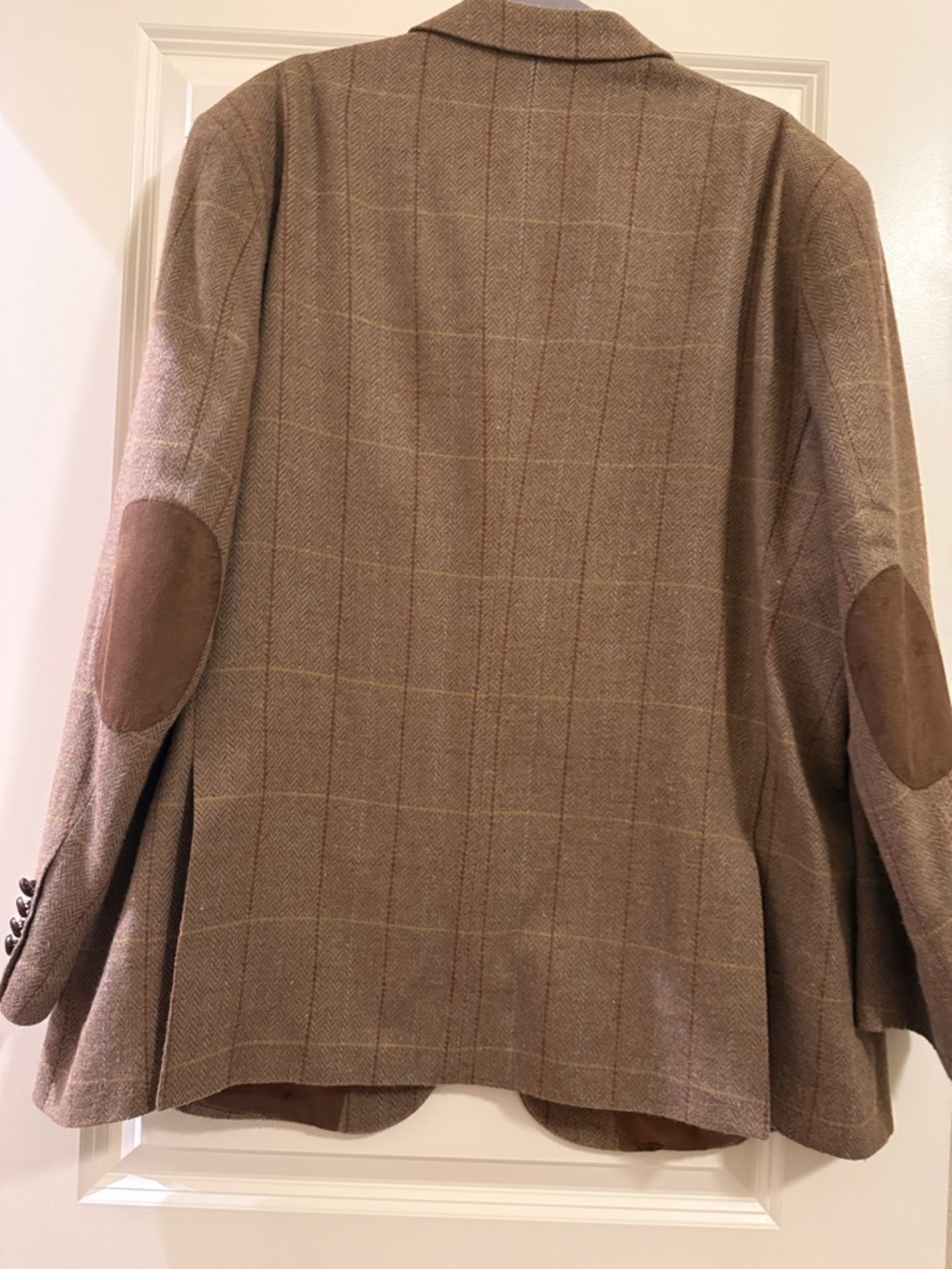 Alan Flusser Brown Windowpane Wool Sport Coat - Picture 11 of 13